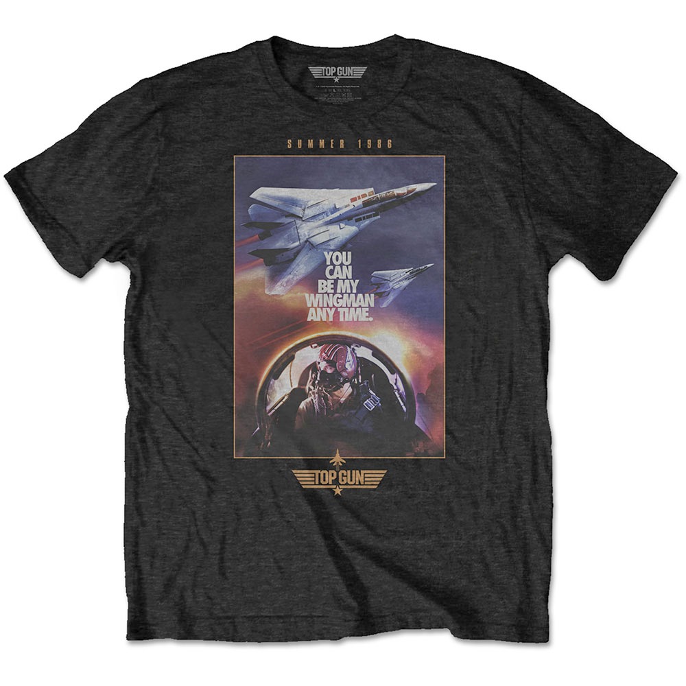 Top Gun - Wingman Poster Heren Tshirt - Zwart